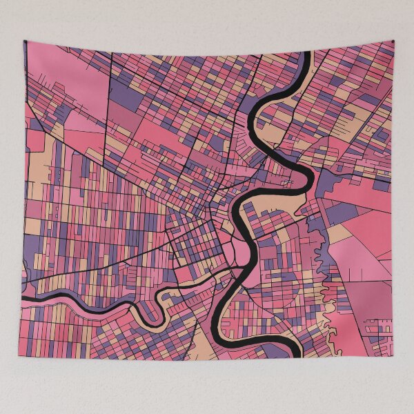 Item preview, Winnipeg Map Pattern in Purple & Pink designed and sold by PatternMaps.