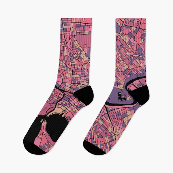 Item preview, Perth Map Pattern in Purple & Pink designed and sold by PatternMaps.