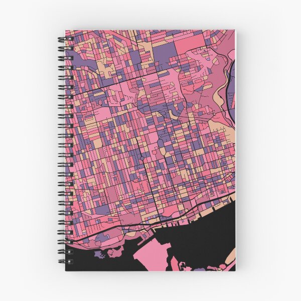 Item preview, Toronto Map Pattern in Purple & Pink designed and sold by PatternMaps.