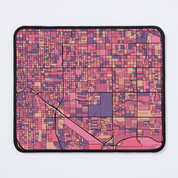 Item preview, Tucson Map Pattern in Purple & Pink designed and sold by PatternMaps.