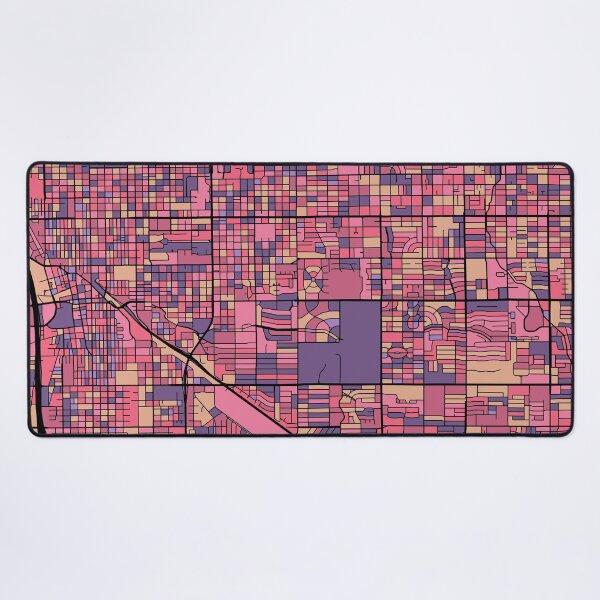 Item preview, Tucson Map Pattern in Purple & Pink designed and sold by PatternMaps.
