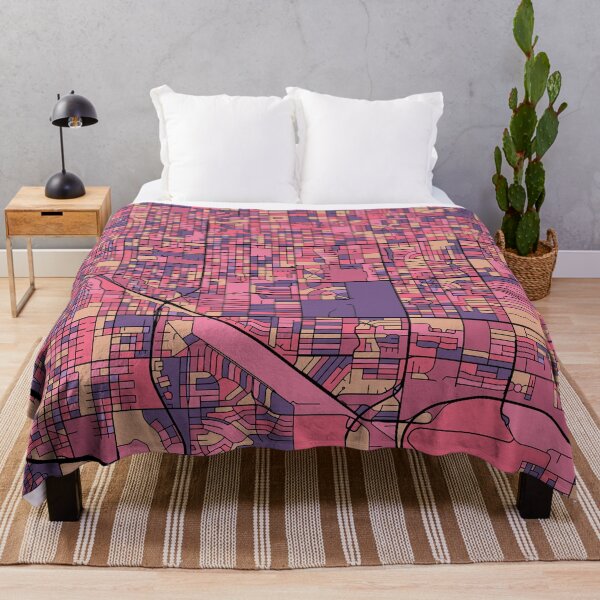 Item preview, Tucson Map Pattern in Purple & Pink designed and sold by PatternMaps.