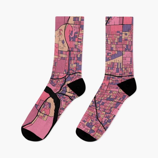 Item preview, Tulsa Map Pattern in Purple & Pink designed and sold by PatternMaps.