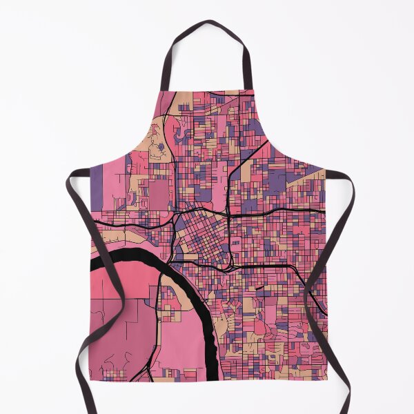 Item preview, Tulsa Map Pattern in Purple & Pink designed and sold by PatternMaps.