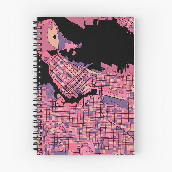 Item preview, Vancouver Map Pattern in Purple & Pink designed and sold by PatternMaps.
