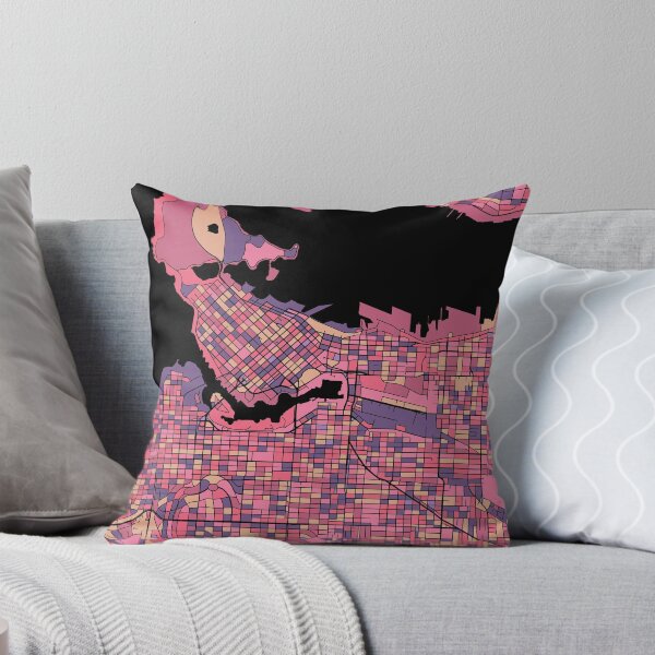 Item preview, Vancouver Map Pattern in Purple & Pink designed and sold by PatternMaps.