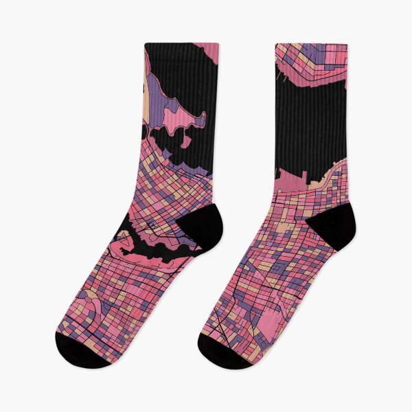 Item preview, Vancouver Map Pattern in Purple & Pink designed and sold by PatternMaps.