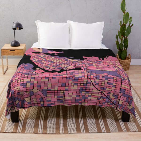 Item preview, Vancouver Map Pattern in Purple & Pink designed and sold by PatternMaps.