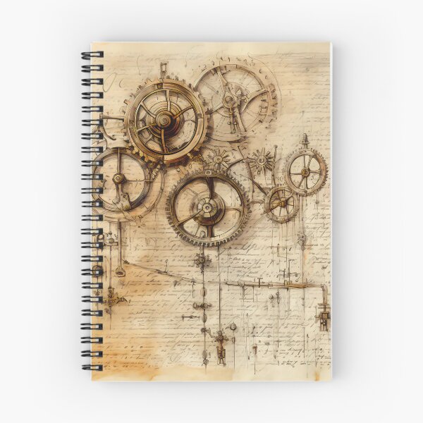 Item preview, Old Gears Drawings and Design on old Manuscript  designed and sold by BrandonArtWorld.