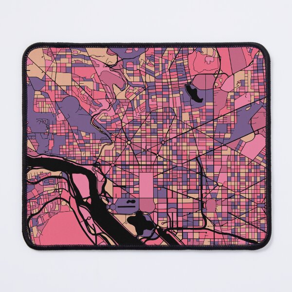 Item preview, Washington Map Pattern in Purple & Pink designed and sold by PatternMaps.