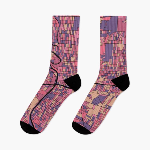 Item preview, Wichita Map Pattern in Purple & Pink designed and sold by PatternMaps.