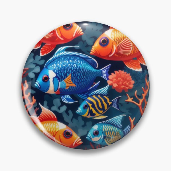 Item preview, Underwater Oasis: Colorful Fish and Vibrant Corals on Ocean Blue #1 designed and sold by Electric-Easel.