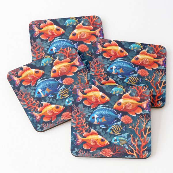Item preview, Underwater Oasis: Colorful Fish and Vibrant Corals on Ocean Blue #1 designed and sold by Electric-Easel.