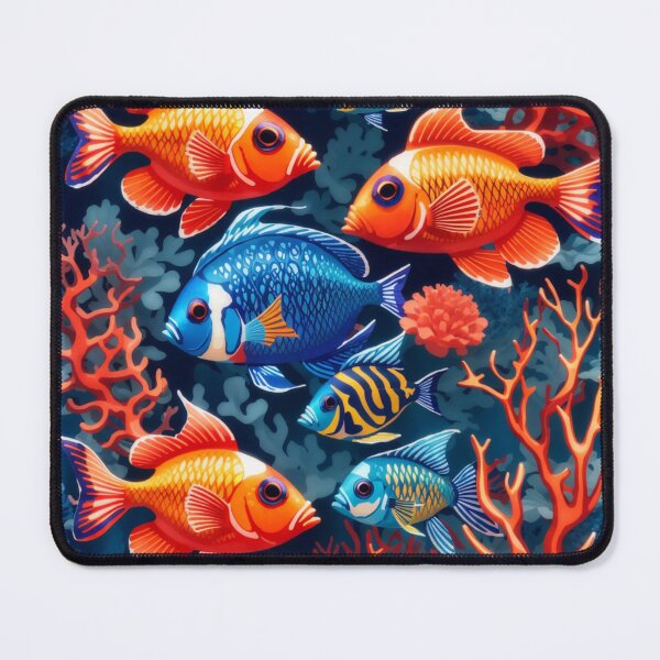 Item preview, Underwater Oasis: Colorful Fish and Vibrant Corals on Ocean Blue #1 designed and sold by Electric-Easel.