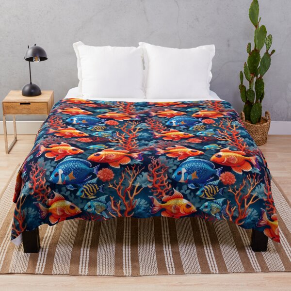 Item preview, Underwater Oasis: Colorful Fish and Vibrant Corals on Ocean Blue #1 designed and sold by Electric-Easel.