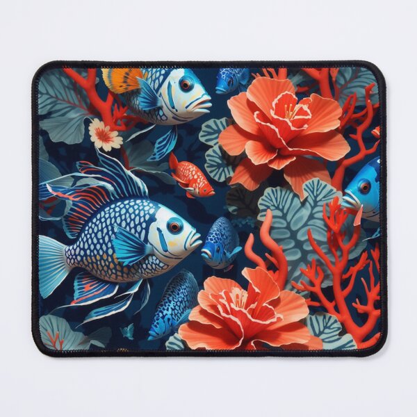 Item preview, Underwater Oasis: Colorful Fish and Vibrant Corals on Ocean Blue #2 designed and sold by Electric-Easel.