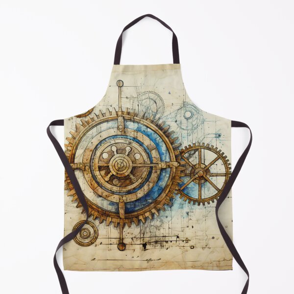 Item preview, Old Gears Drawings and Design on old Manuscript designed and sold by BrandonArtWorld.