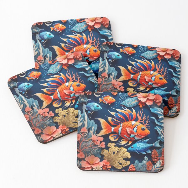 Item preview, Underwater Oasis: Colorful Fish and Vibrant Corals on Ocean Blue #3 designed and sold by Electric-Easel.