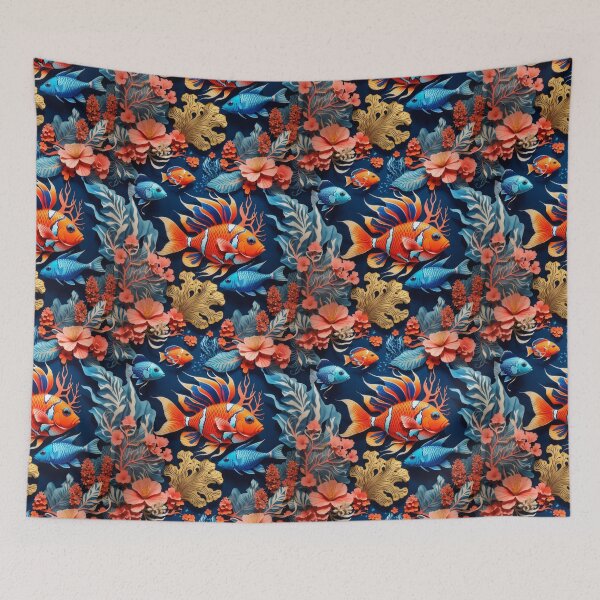 Item preview, Underwater Oasis: Colorful Fish and Vibrant Corals on Ocean Blue #3 designed and sold by Electric-Easel.