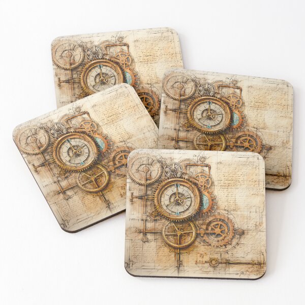 Item preview, Old Gears Drawings and Design on old Manuscript  designed and sold by BrandonArtWorld.