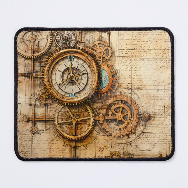 Item preview, Old Gears Drawings and Design on old Manuscript  designed and sold by BrandonArtWorld.
