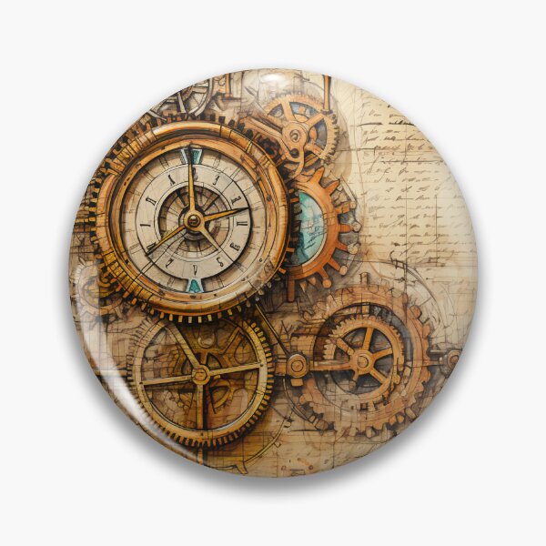 Item preview, Old Gears Drawings and Design on old Manuscript  designed and sold by BrandonArtWorld.