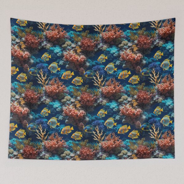 Item preview, Underwater Oasis: Colorful Fish and Vibrant Corals on Ocean Blue #4 designed and sold by Electric-Easel.