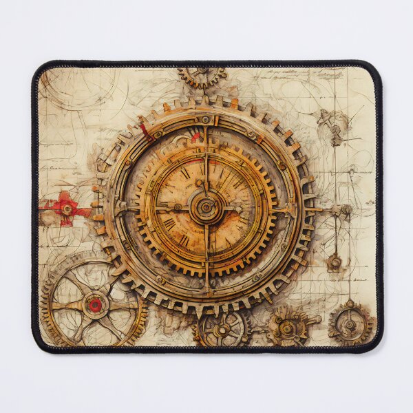 Item preview, Old Gears Drawings and Design on old Manuscript designed and sold by BrandonArtWorld.