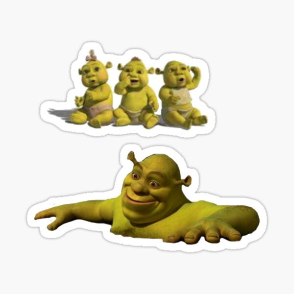 Shrek in his croc swamp Sticker for Sale by KingArt1234