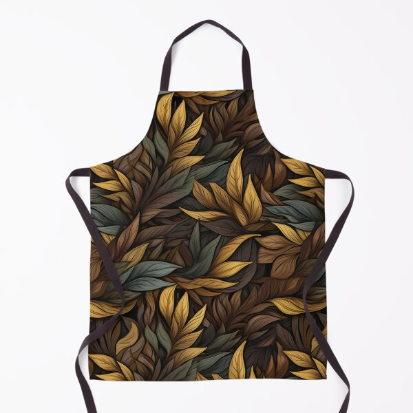 Aperçu de l'œuvre Modèle sans couture de feuilles sombres marron créée et vendue par AerinDigital.