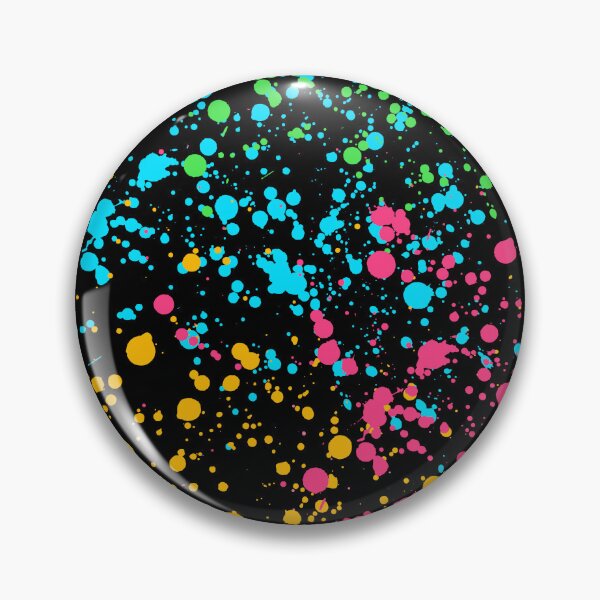 Item preview, Cool Retro Pattern 70s 80s Bright Paint Splatter on Black Background designed and sold by manzee.