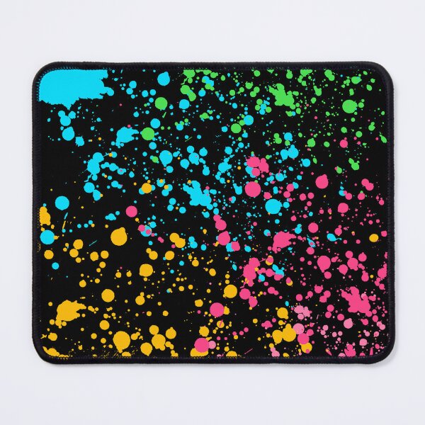 Item preview, Cool Retro Pattern 70s 80s Bright Paint Splatter on Black Background designed and sold by manzee.