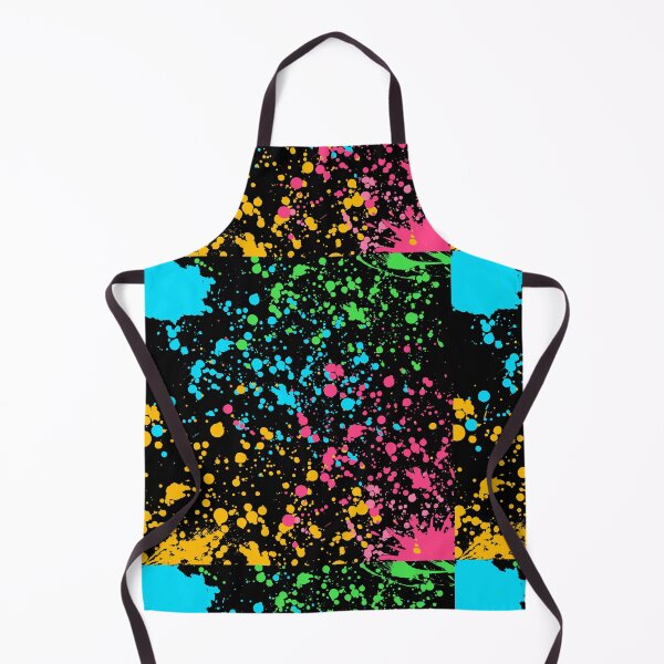 Item preview, Cool Retro Pattern 70s 80s Bright Paint Splatter on Black Background designed and sold by manzee.