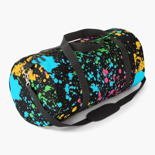 Item preview, Cool Retro Pattern 70s 80s Bright Paint Splatter on Black Background designed and sold by manzee.