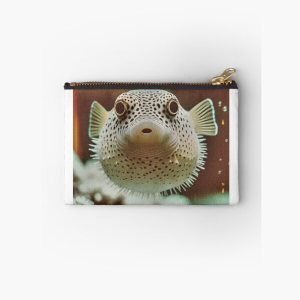 Item preview, AI Vintage Puffer Fish Face designed and sold by trenchbalence.