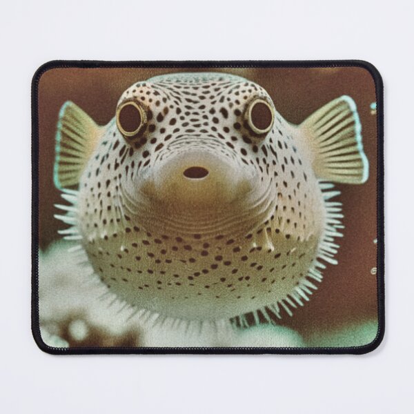 Item preview, AI Vintage Puffer Fish Face designed and sold by trenchbalence.