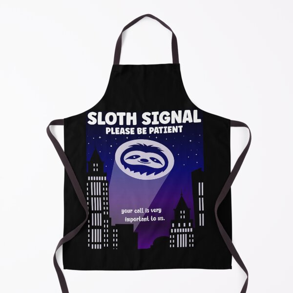 Item preview, Blue Sloth Signal Please Be Patient| A Call for Slothman to Save the Day - Black designed and sold by PearlMoonGrapes.