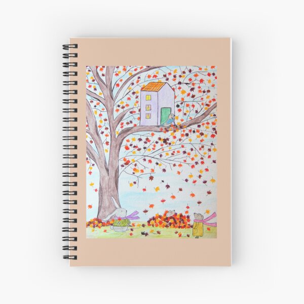 Item preview, Bunny and Mice with Bird in the Fall | Autumn Themed  designed and sold by AngelaMarieArt.