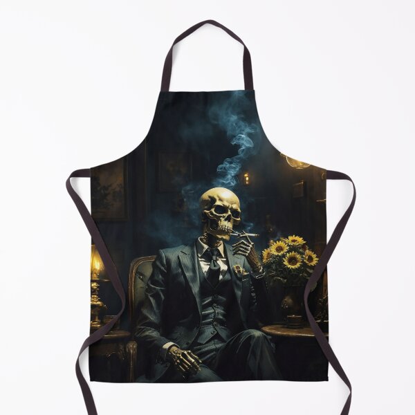 Item preview, Nocturnal Reverie: Dark Skeleton in Vintage Elegance – Hyper-Realistic Oil Painting Inspired by Van Gogh designed and sold by sadsapiens.