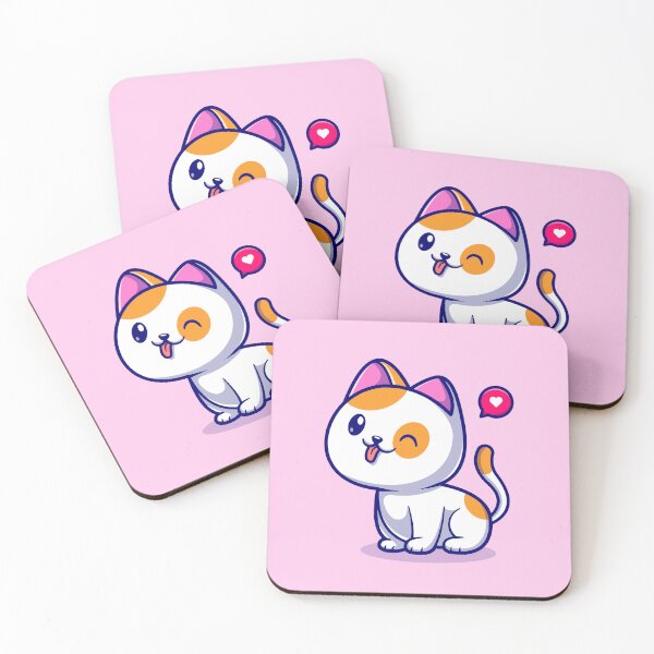 Item preview, Charming Cat: Cute Sitting Cartoon Cat Illustration designed and sold by hjian8219.