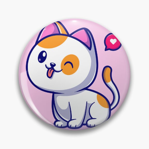 Item preview, Charming Cat: Cute Sitting Cartoon Cat Illustration designed and sold by hjian8219.