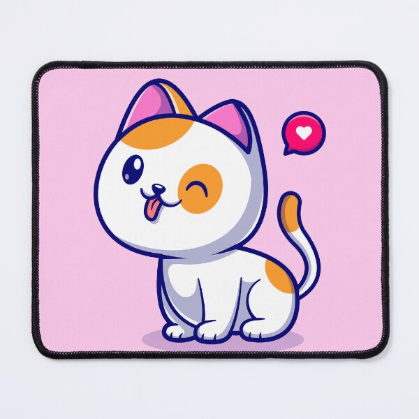 Item preview, Charming Cat: Cute Sitting Cartoon Cat Illustration designed and sold by hjian8219.