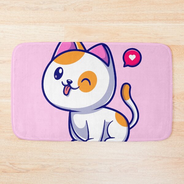 Item preview, Charming Cat: Cute Sitting Cartoon Cat Illustration designed and sold by hjian8219.