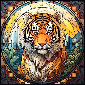 Artwork thumbnail, Stained Glass Predator by RiffraffDesigns
