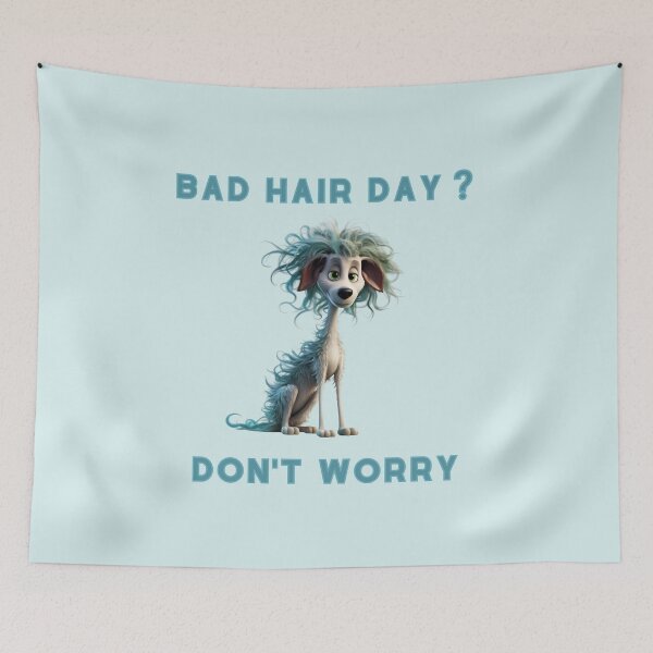 Item preview, Bad hair day funny dog designed and sold by FatBirdie.