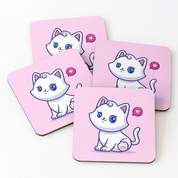 Item preview, Whiskered Whimsy: Cute Cat Girl Sitting Cartoon designed and sold by hjian8219.