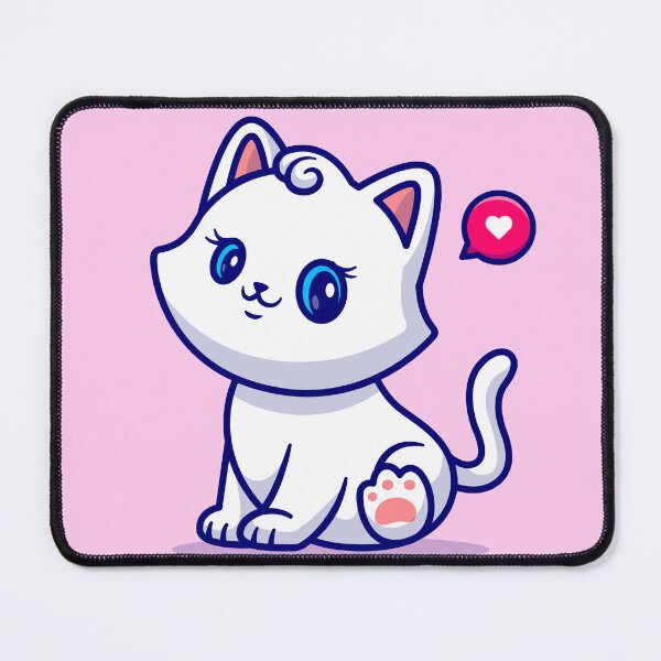 Item preview, Whiskered Whimsy: Cute Cat Girl Sitting Cartoon designed and sold by hjian8219.