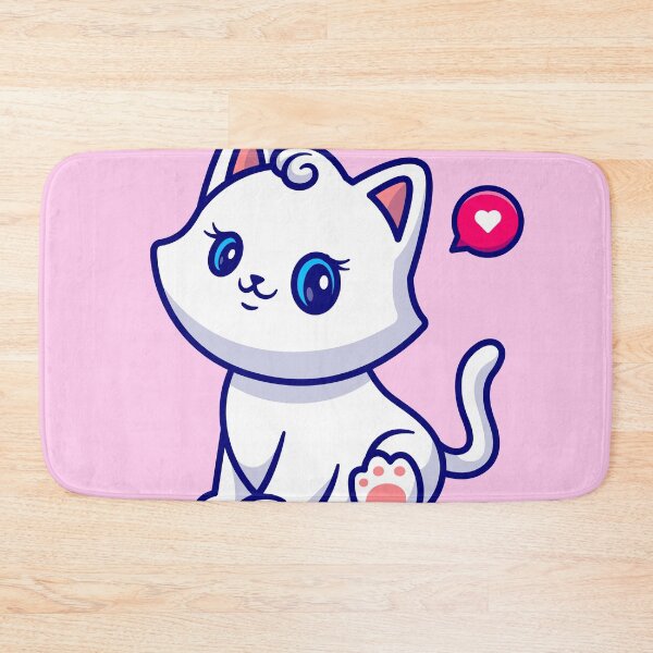 Item preview, Whiskered Whimsy: Cute Cat Girl Sitting Cartoon designed and sold by hjian8219.