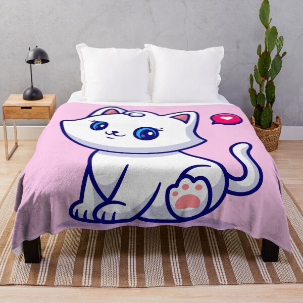 Item preview, Whiskered Whimsy: Cute Cat Girl Sitting Cartoon designed and sold by hjian8219.