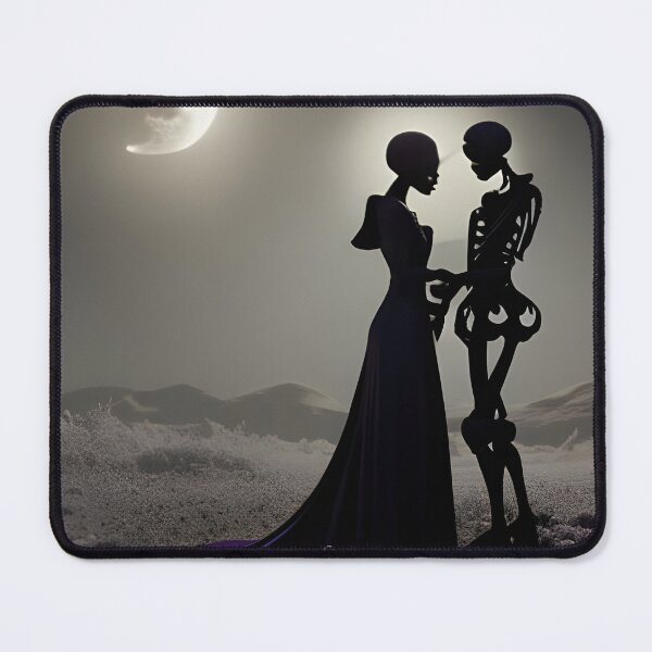 Item preview, Skeleton couple beneath the moon designed and sold by GothicRubette.